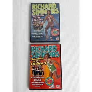 Richard Simmons Sweatin' To The Oldies & Oldies 3 DVD Lot Sealed